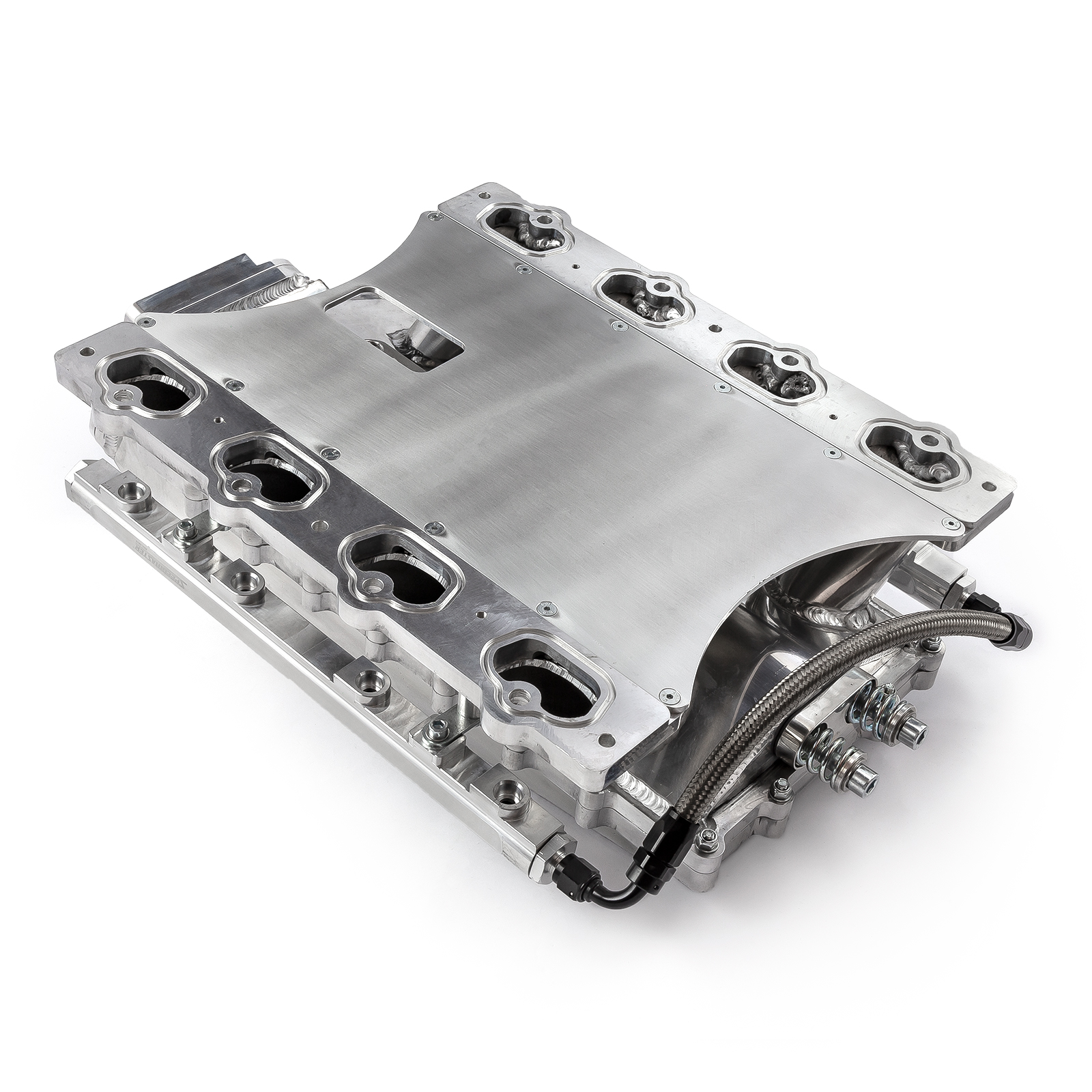 Speedmaster® 1-148-055 Ford 5.0L Coyote 2pc Fabricated Low Ram Air 98mm 4 Bolt EFI Intake Manifold Polished